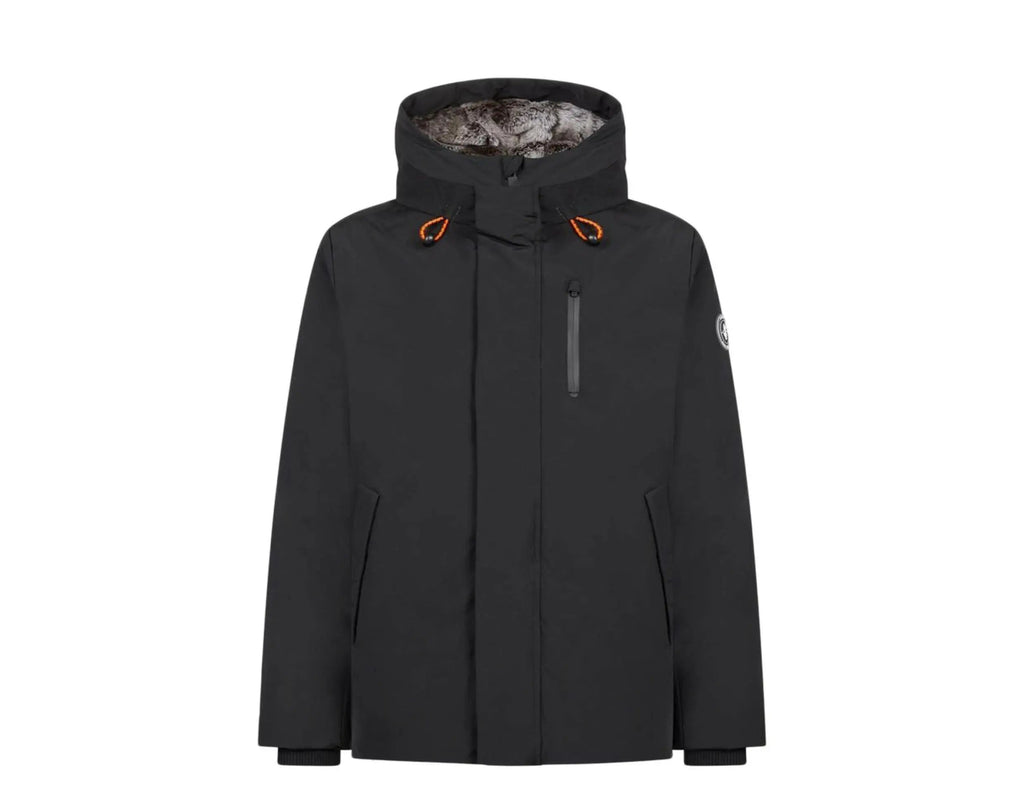 Save The Duck Copy Faux Fur Hooded Parka Men Jacket Black