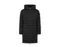 Save The Duck Sold Faux Fur Lined 3/4 Hooded Women Coat Black