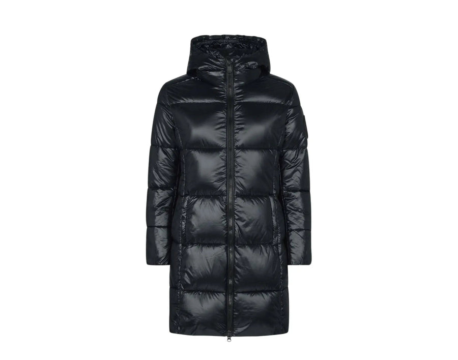 Save The Duck Luck Maxi-Quilted Hooded Women Coat Black