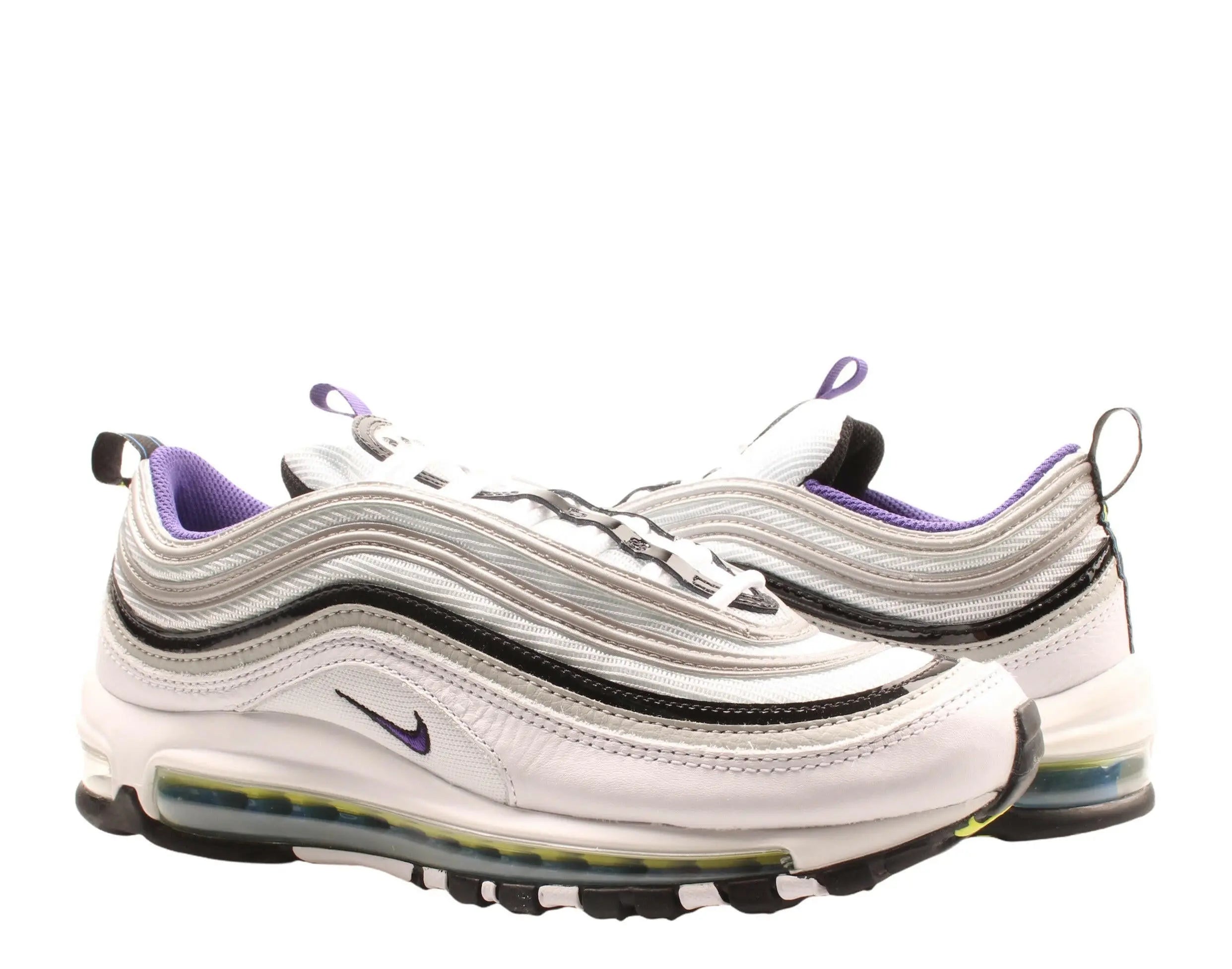 Nike Air Max 97 Men Running Sneakers White/Court Purple-Black