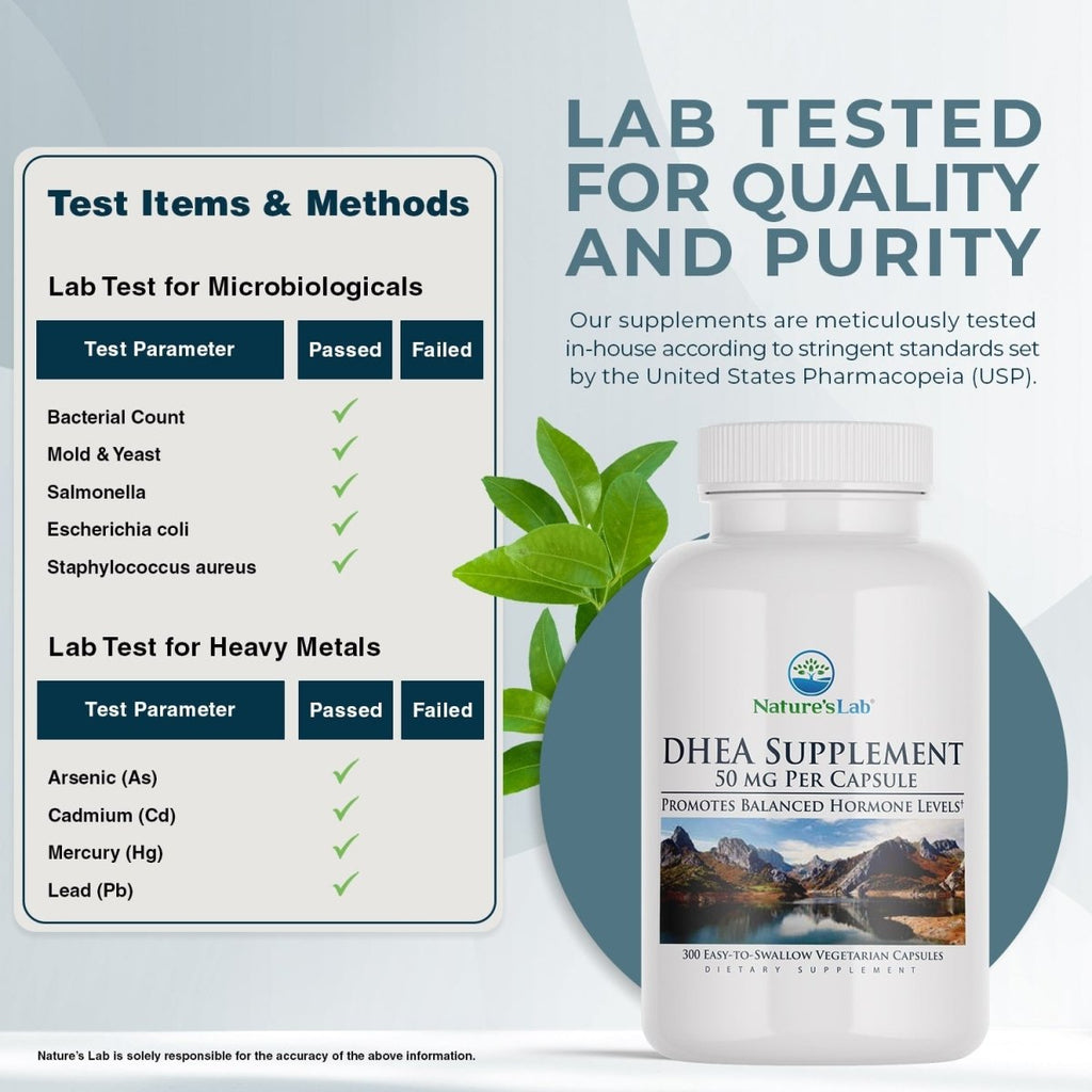 DHEA Supplement 50 mg - 300 Capsules
