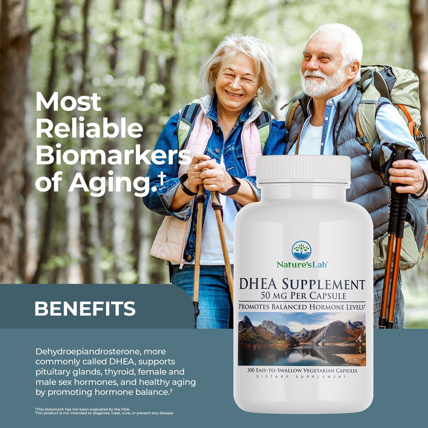 DHEA Supplement 50 mg - 300 Capsules