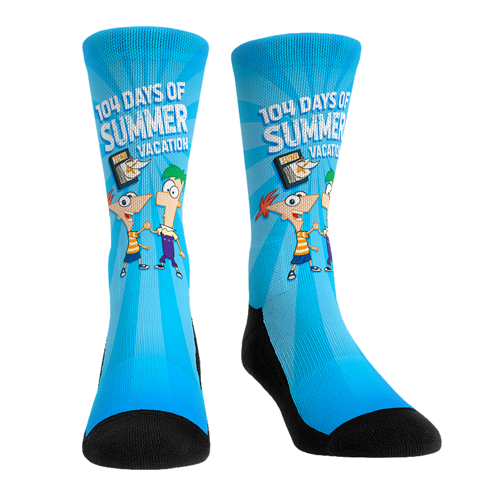 Phineas and Ferb - Summer Vacation Crew Socks