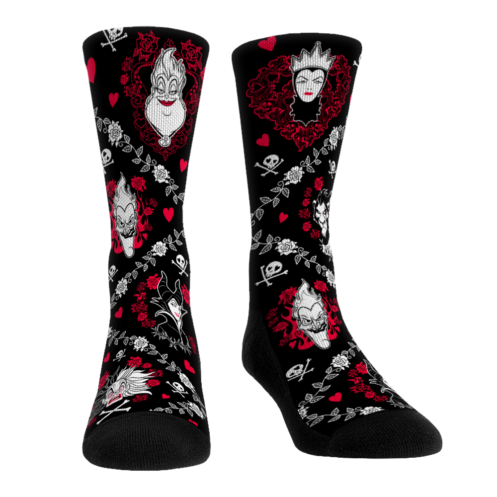 Disney Villains - Villaintine's All-Over Crew Socks