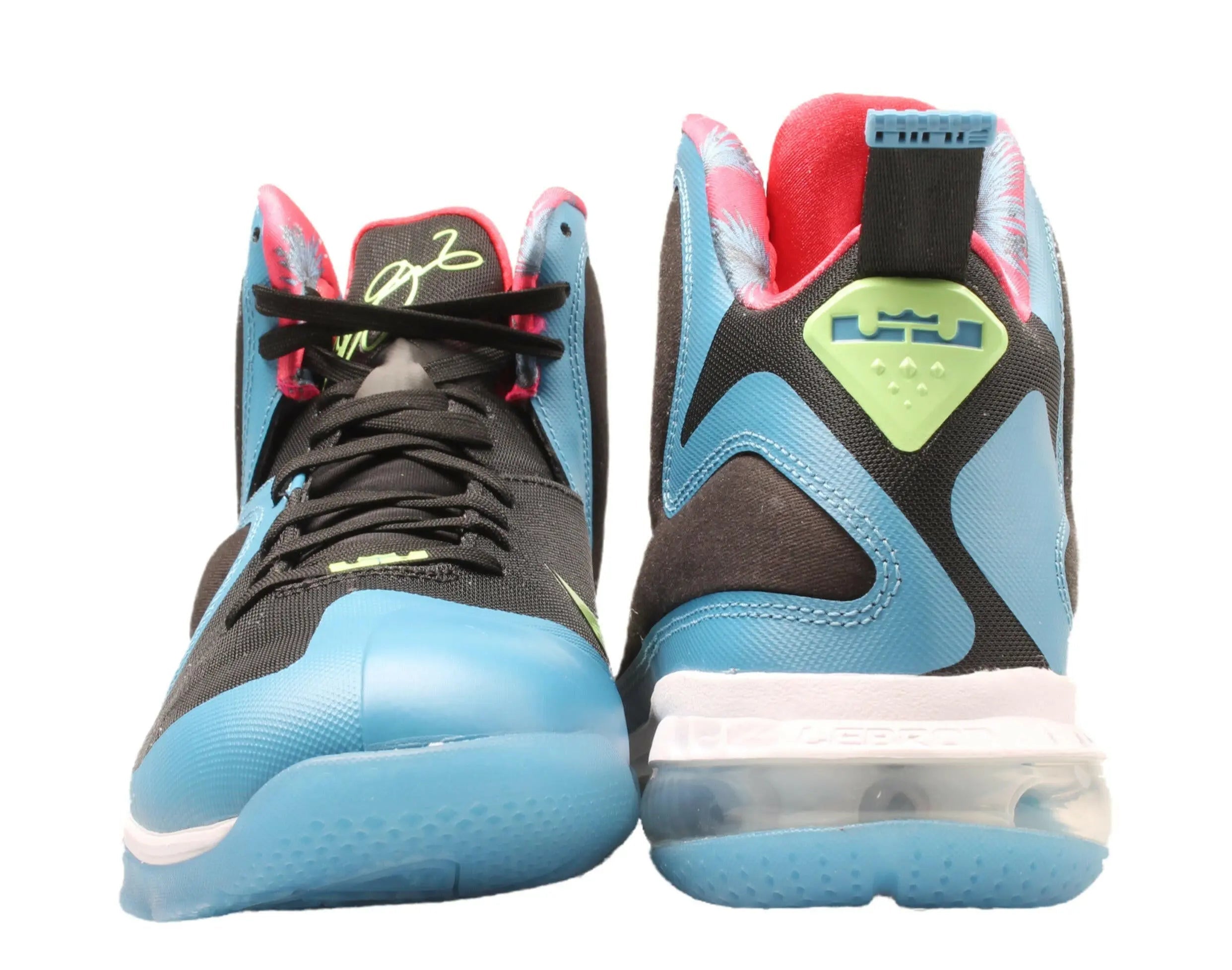 Nike Lebron 9 South Coast Men Basketball Shoes Black/Lime Glow-Dutch Blue
