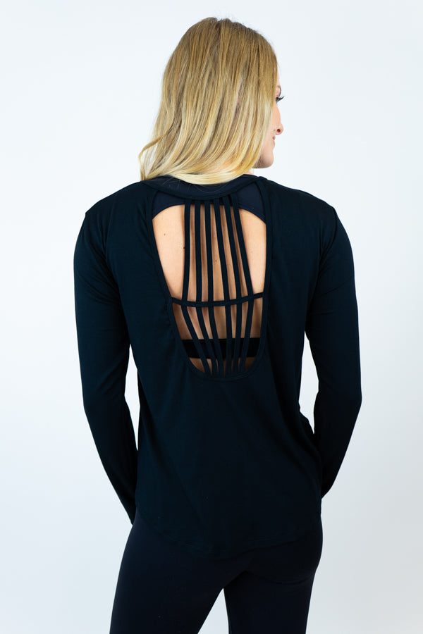 Lauren Long - Sleeve Top - Black