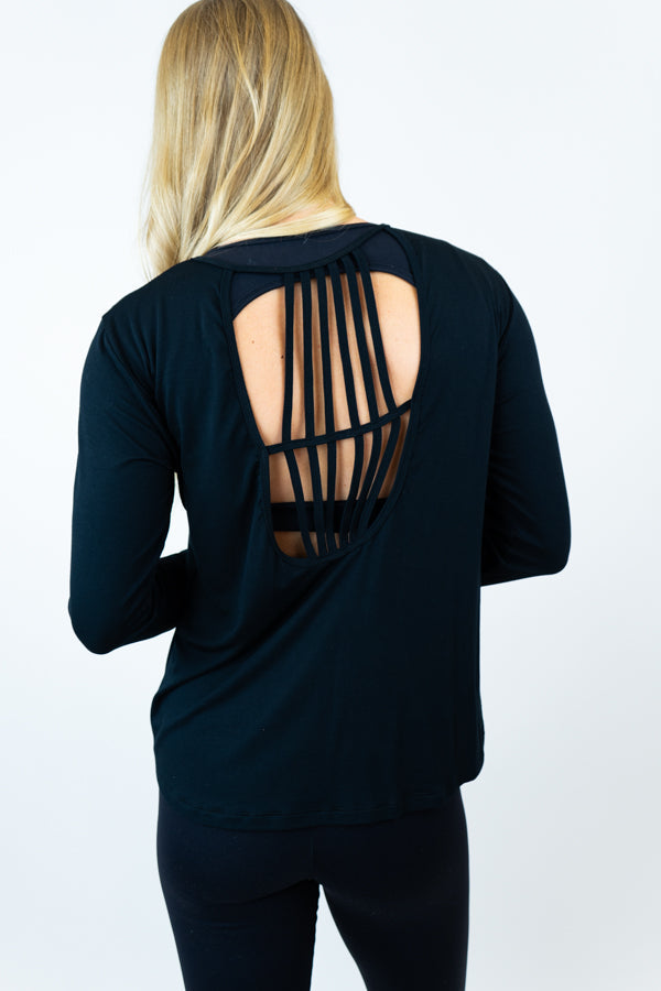 Lauren Long - Sleeve Top - Black