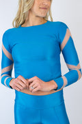 Sierra - Long Sleeve X Top - Blue