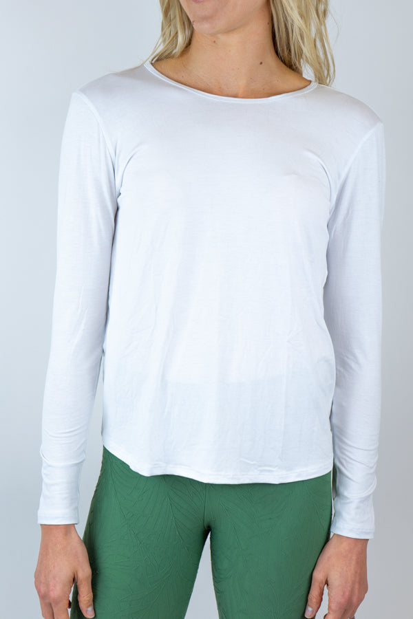 Lauren Long - Sleeve Top - White