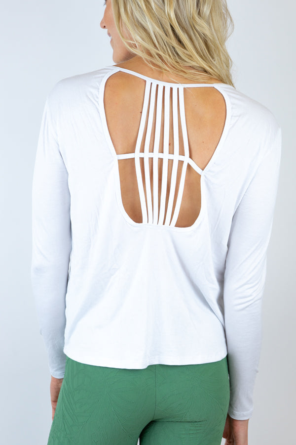 Lauren Long - Sleeve Top - White
