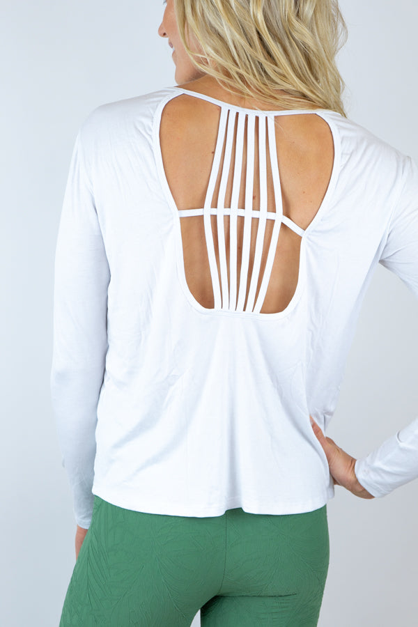 Lauren Long - Sleeve Top - White