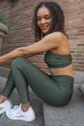 TOKYO HIGH - WAIST LEGGING - ARMY GREEN