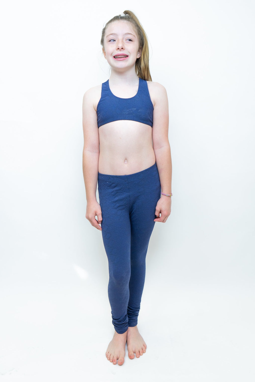 TRESTLES LEGGING - CHILD Snakeskin Navy
