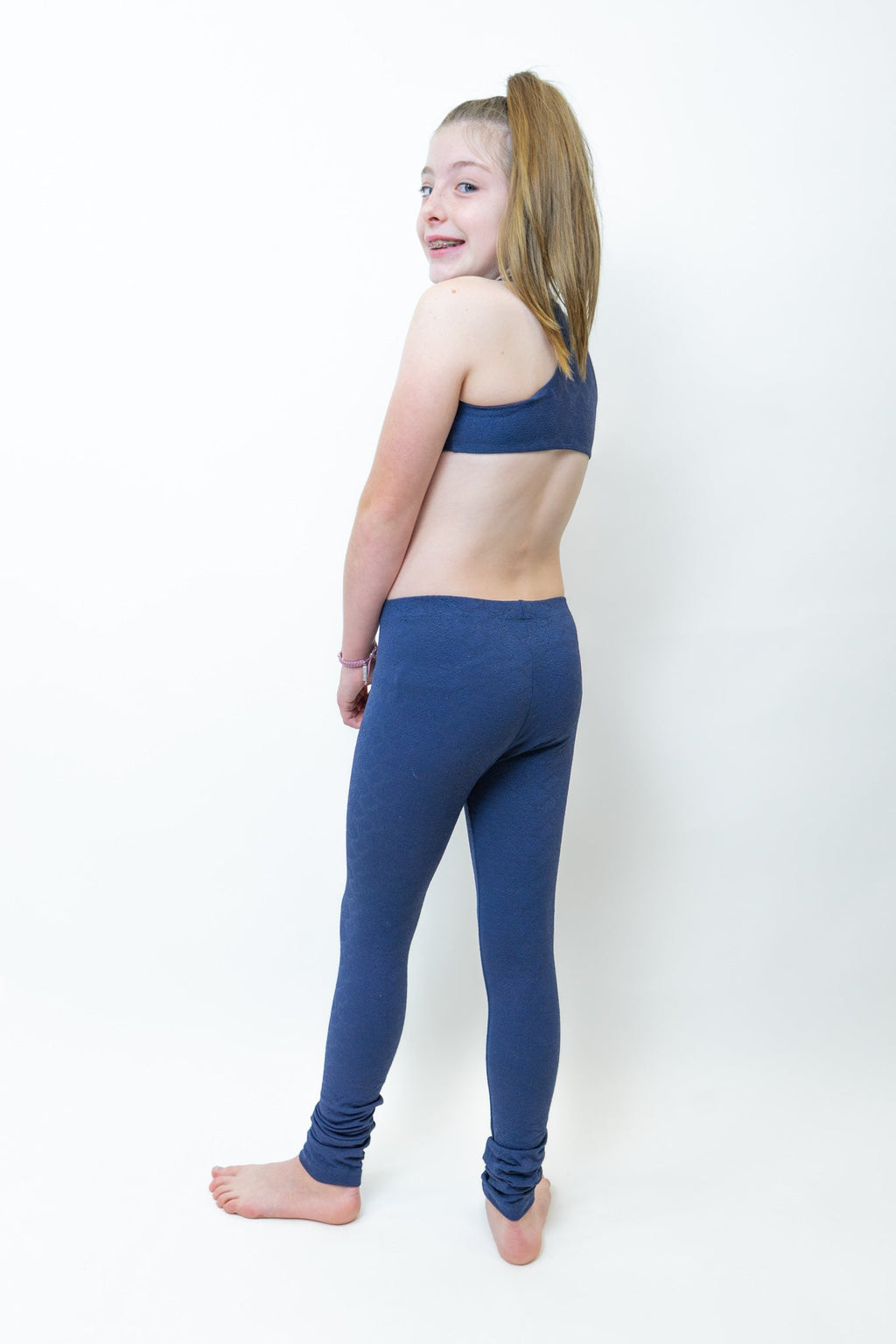 TRESTLES LEGGING - CHILD Snakeskin Navy