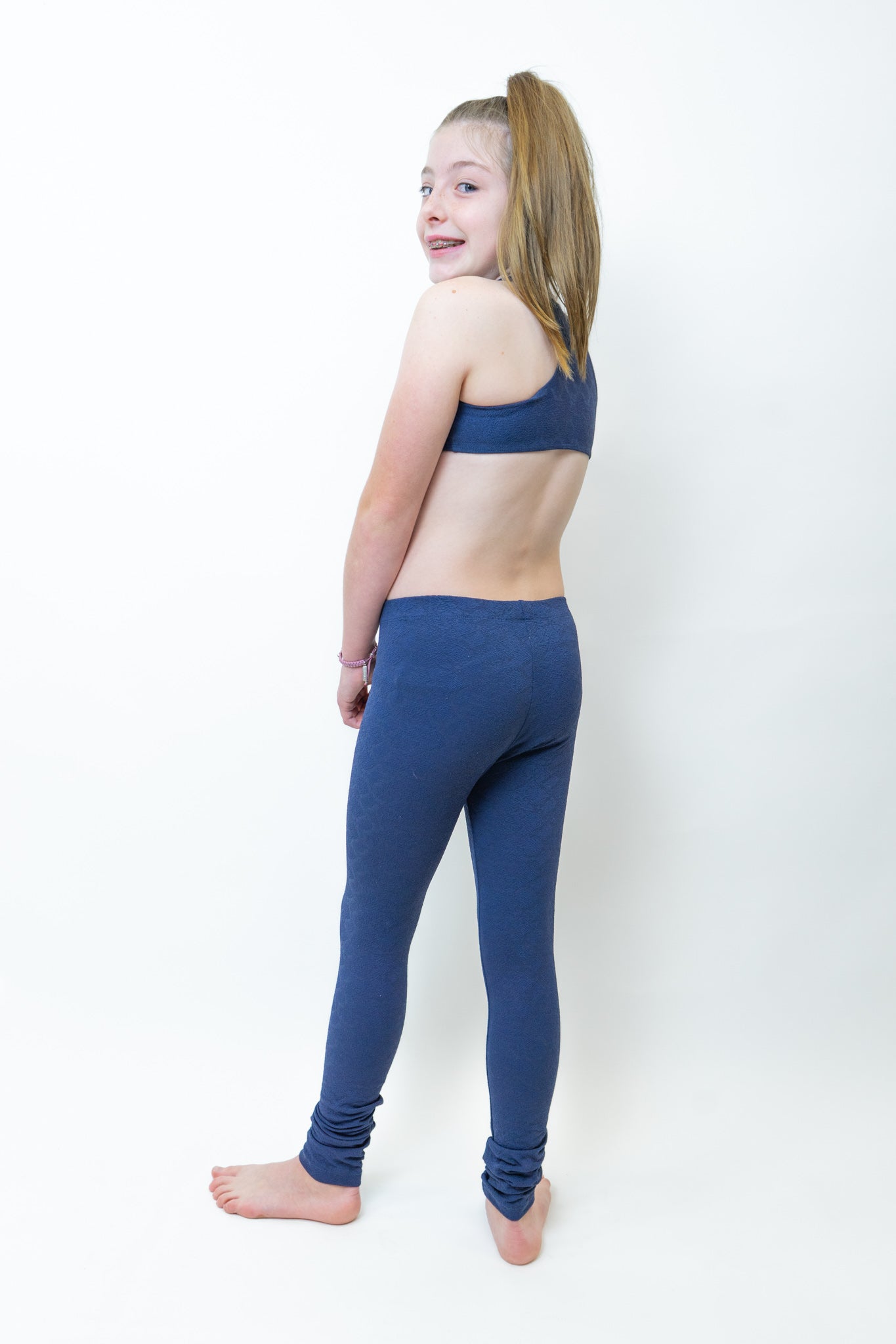 TRESTLES LEGGING - CHILD Snakeskin Navy