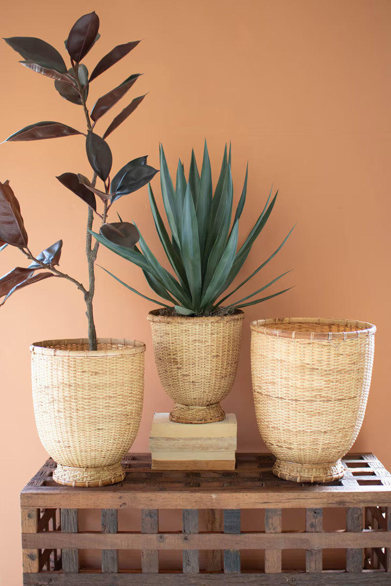 WONDERWALL ‘Maison Élégance’ Split Cane Basket, 3 Size Options
