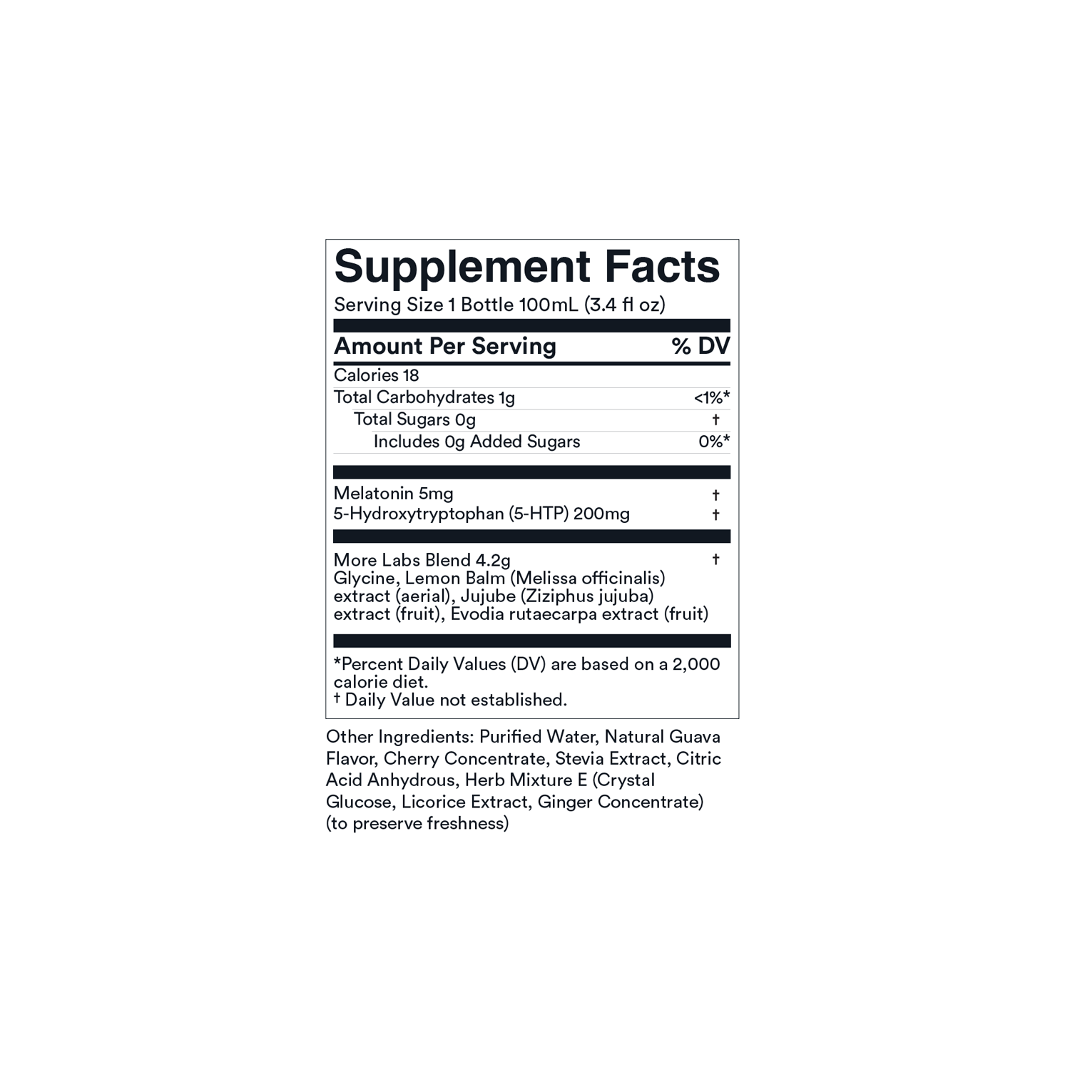 dream well | 12 or 24 Pack Guava-Flavored Sleep Supplement 3.4oz.