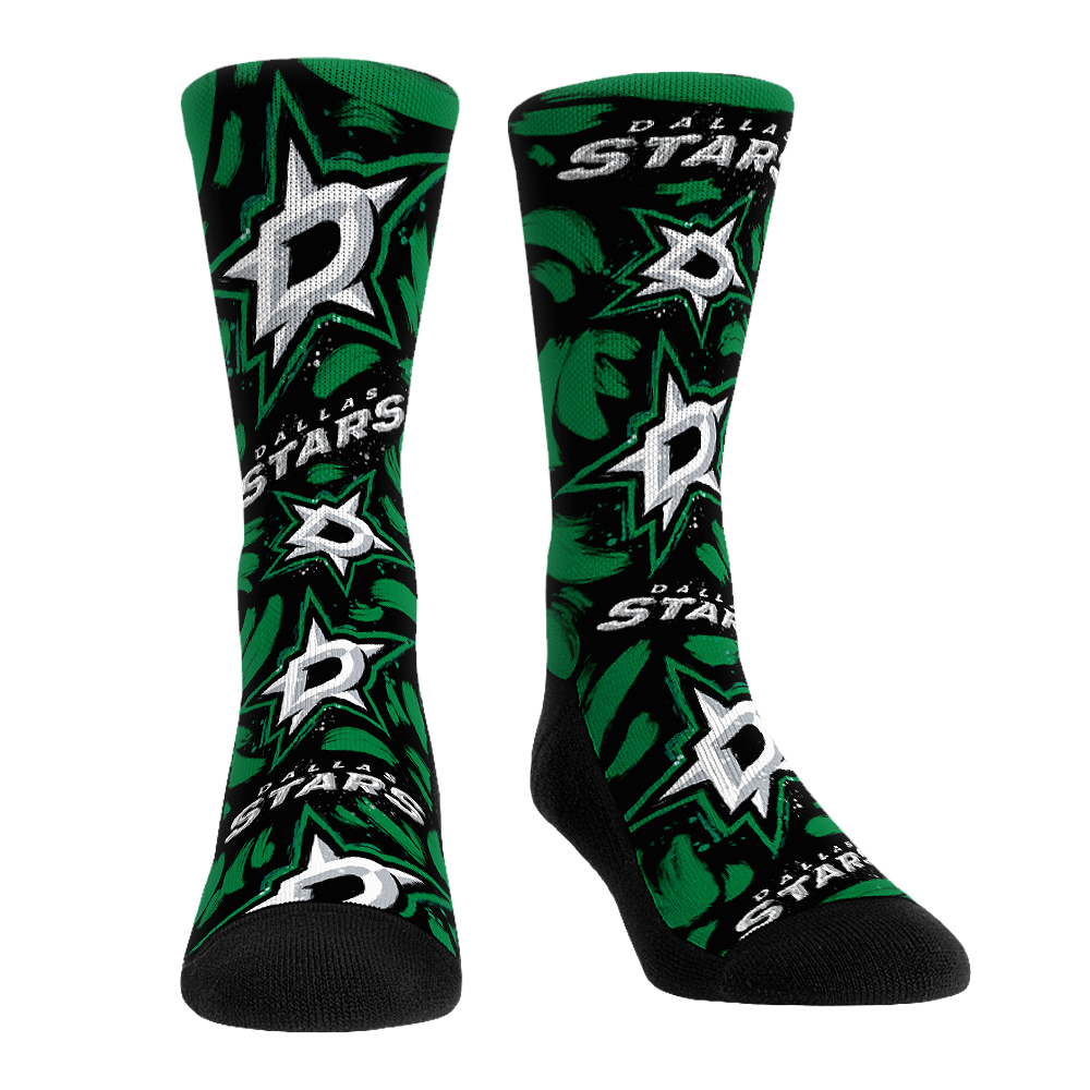 Dallas Stars - Logo Paint Crew Socks