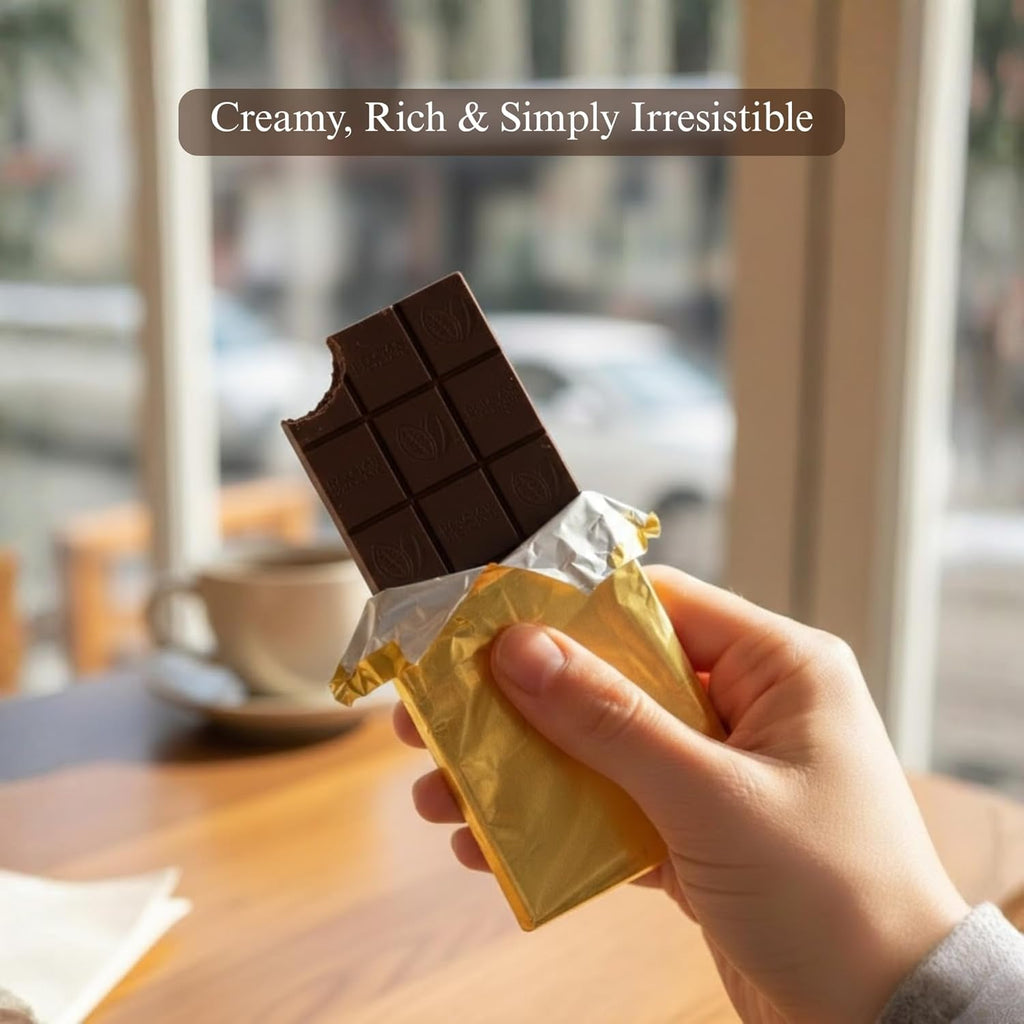Andy Anand Sugar - Free 80% Cacao Belgian Dark Chocolate Bars, 4 pc – Stevia Sweetened, Intense Dark Flavor, Keto & Diabetic - Friendly Gift