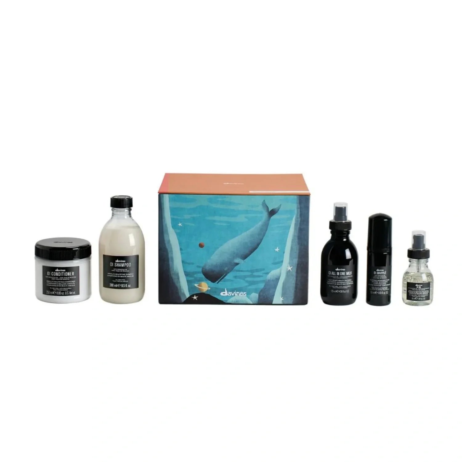 OI Luxe Holiday Set: Shampoo, Conditioner, All in One Milk, Souffle, Oil