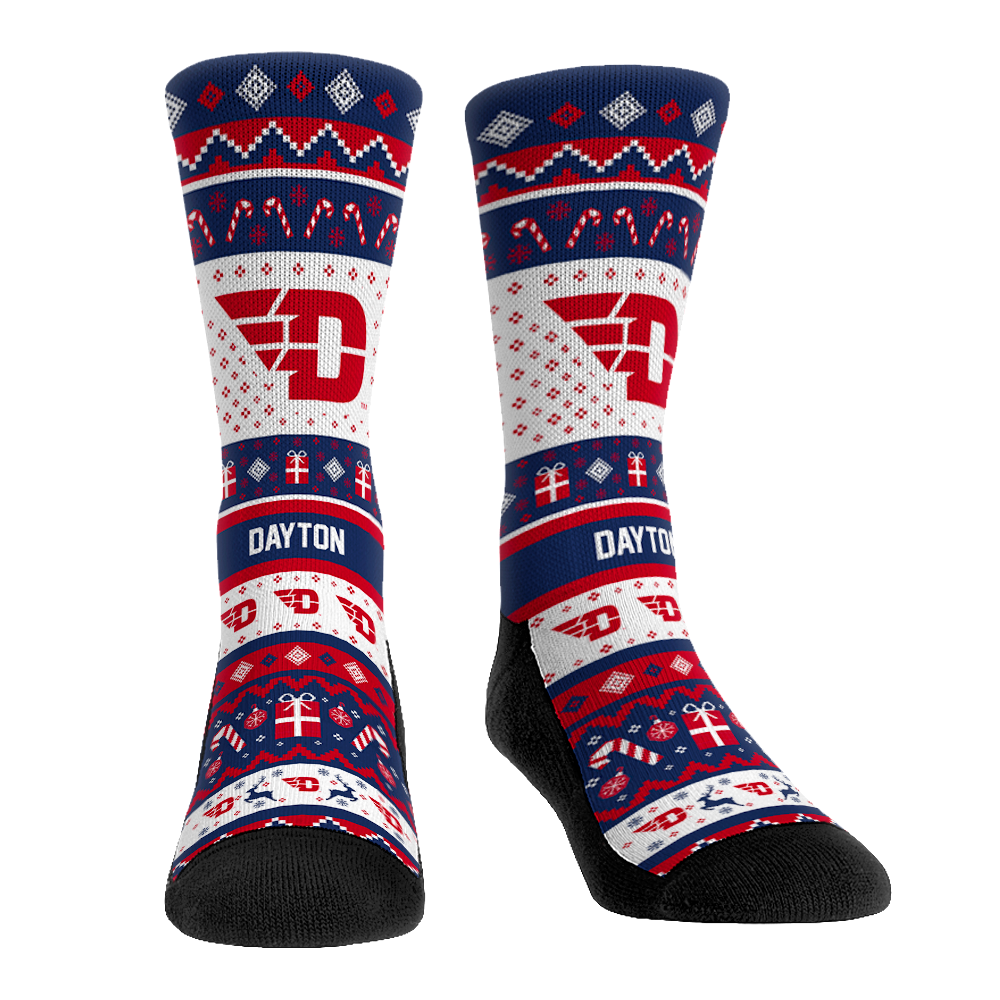 Dayton Flyers - Tacky Sweater Crew Socks