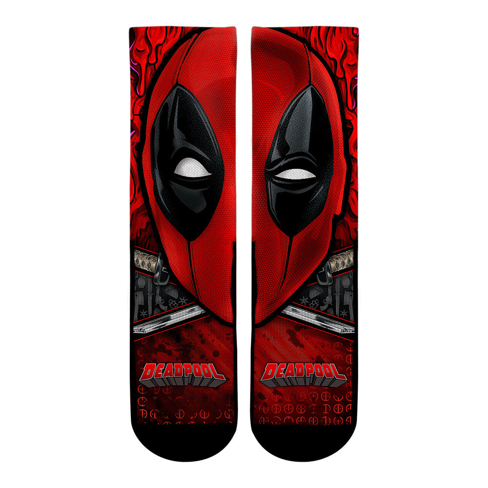 Deadpool - Split Face Crew Socks