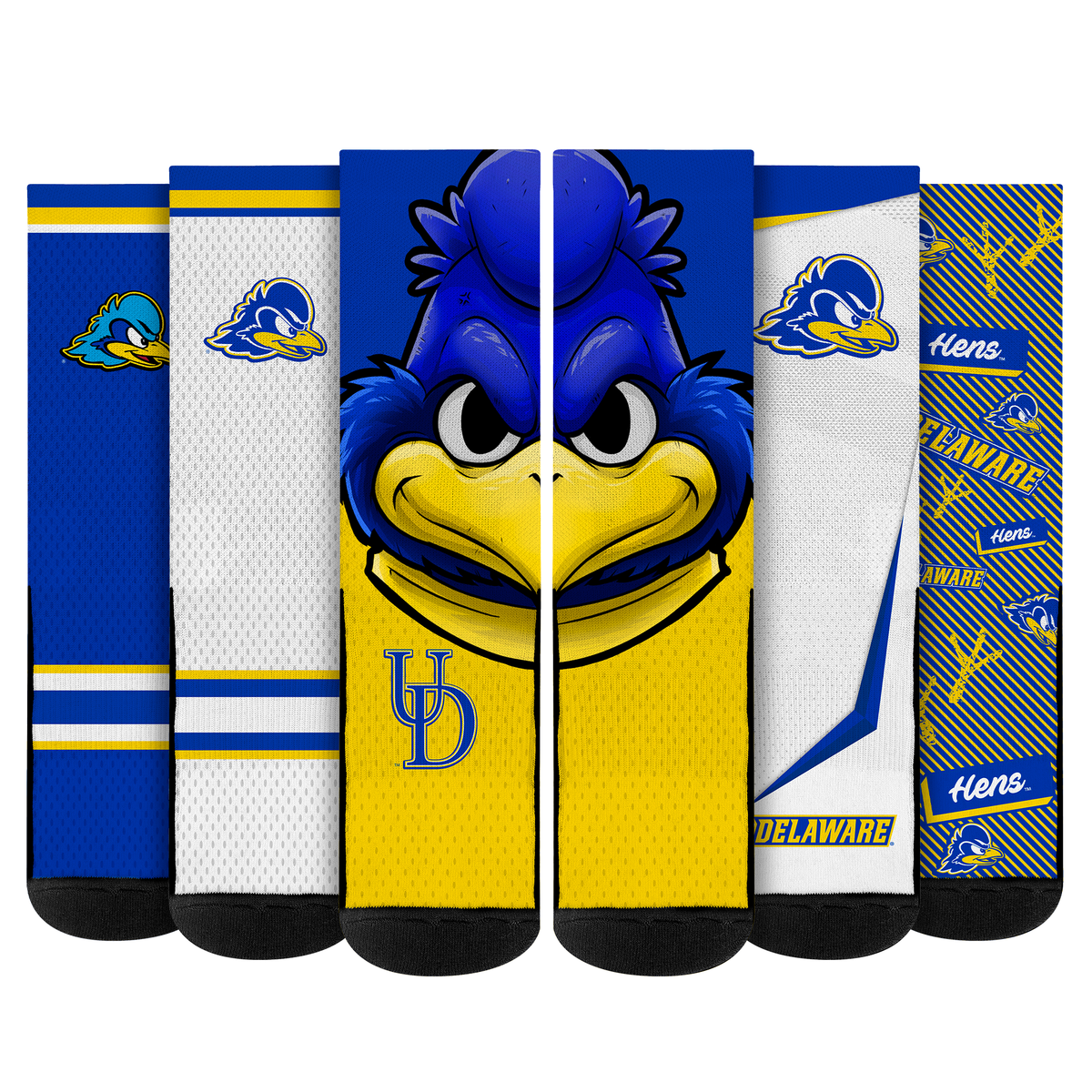 Delaware Blue Hens - Super Fan Crew Socks 5-Pack