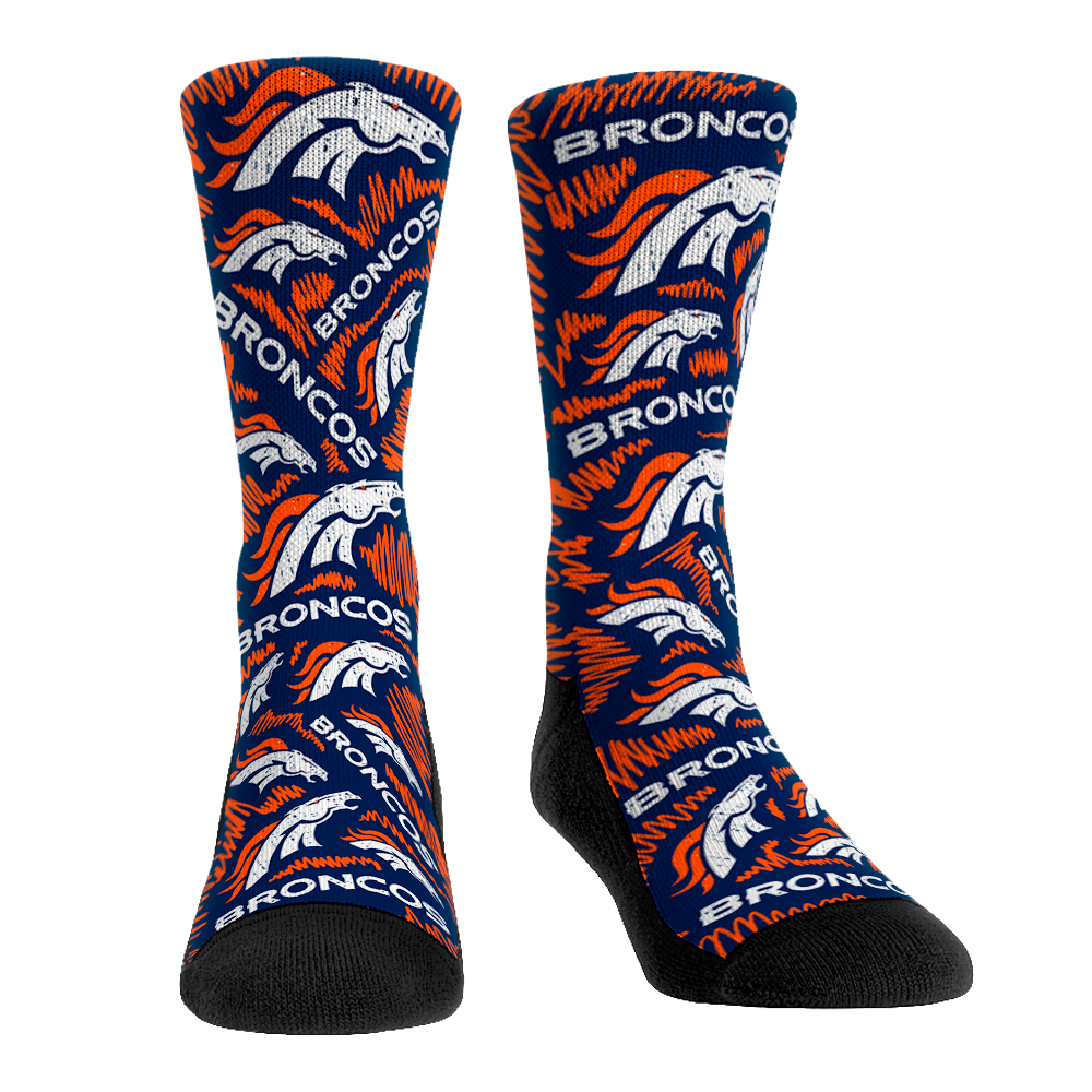Denver Broncos - Logo Sketch Crew Socks