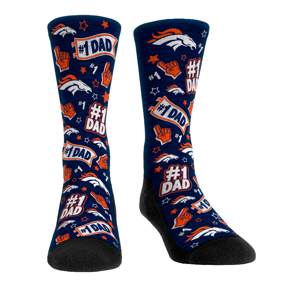 Denver Broncos - #1 Dad Crew Socks