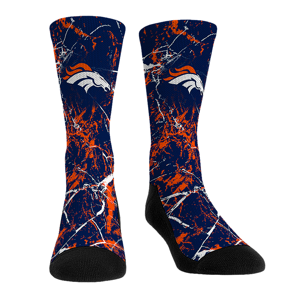 Denver Broncos - Cracked Marble Crew Socks