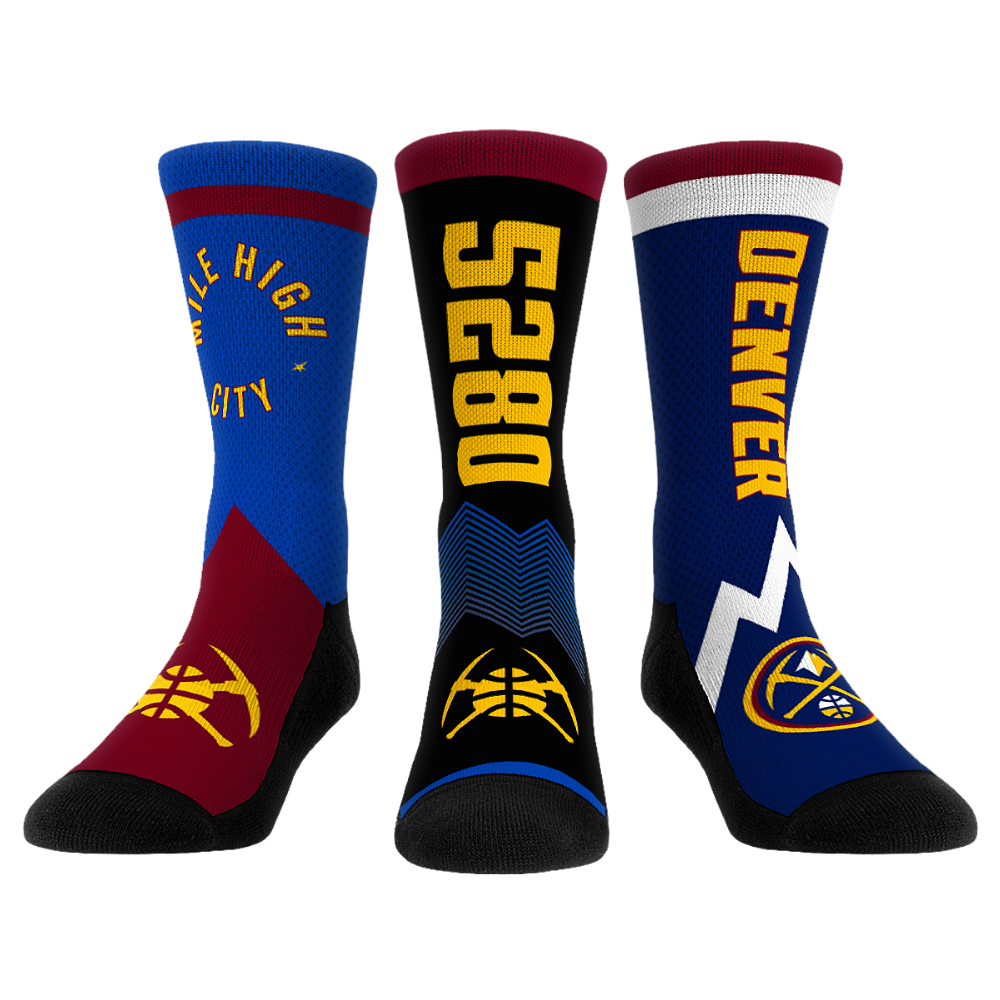 Denver Nuggets - Ultimate Jersey - 3-Pack Crew Socks