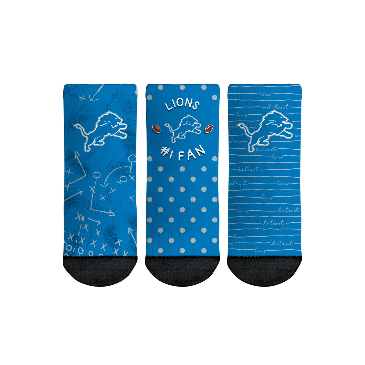 Detroit Lions - Number 1 Fan 3-Pack (Toddler) Socks