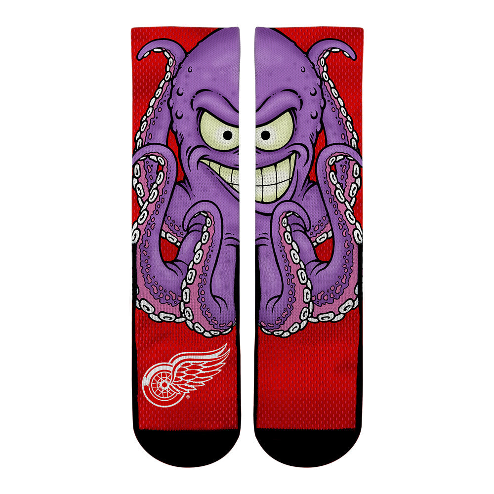 Detroit Red Wings - Split Face Mascot Crew Socks