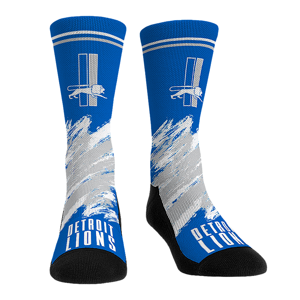 Detroit Lions - Throwback Paint Crew Socks