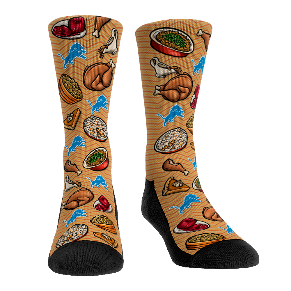 Detroit Lions - Thanksgiving Dinner Crew Socks