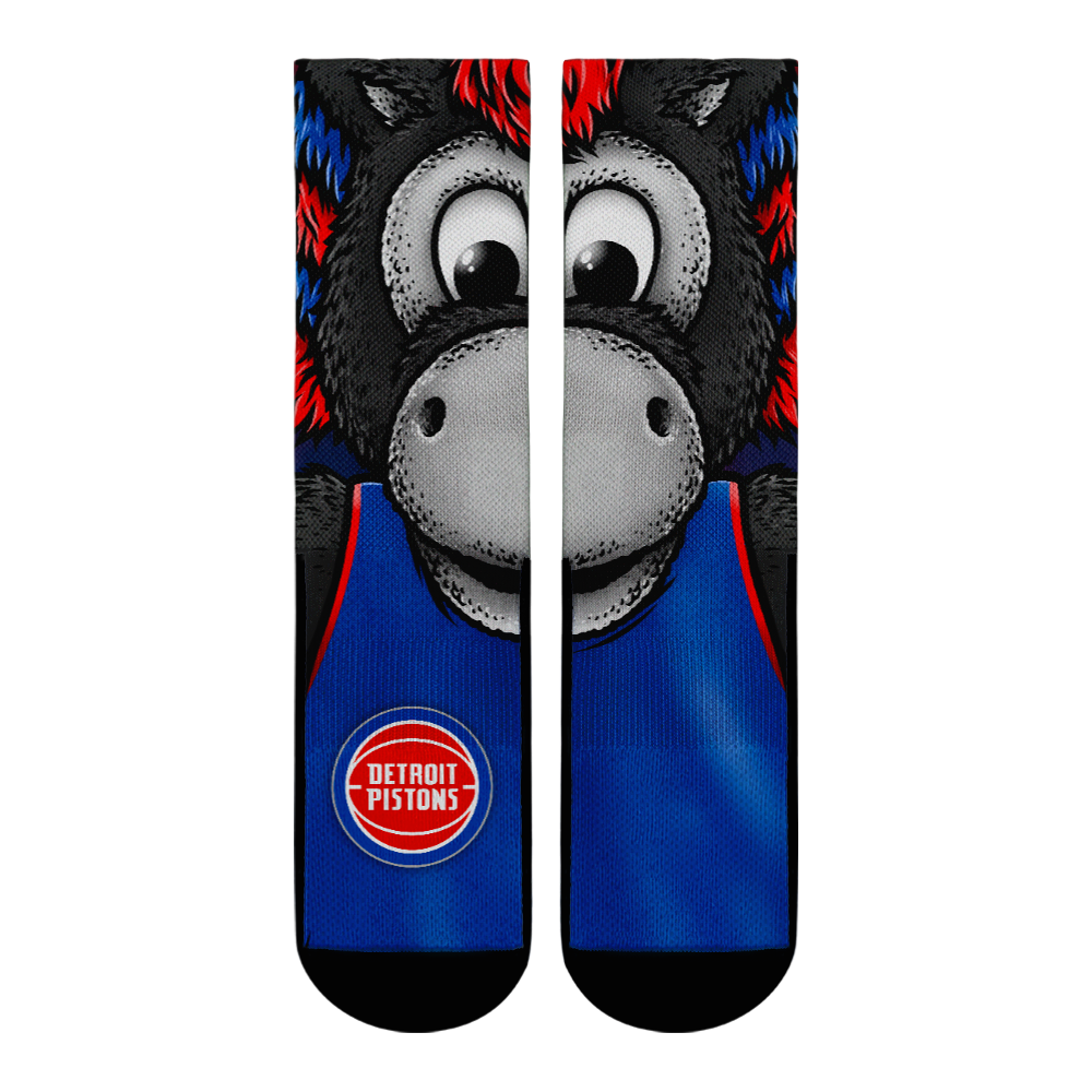 Detroit Pistons - Split Face Mascot Crew Socks