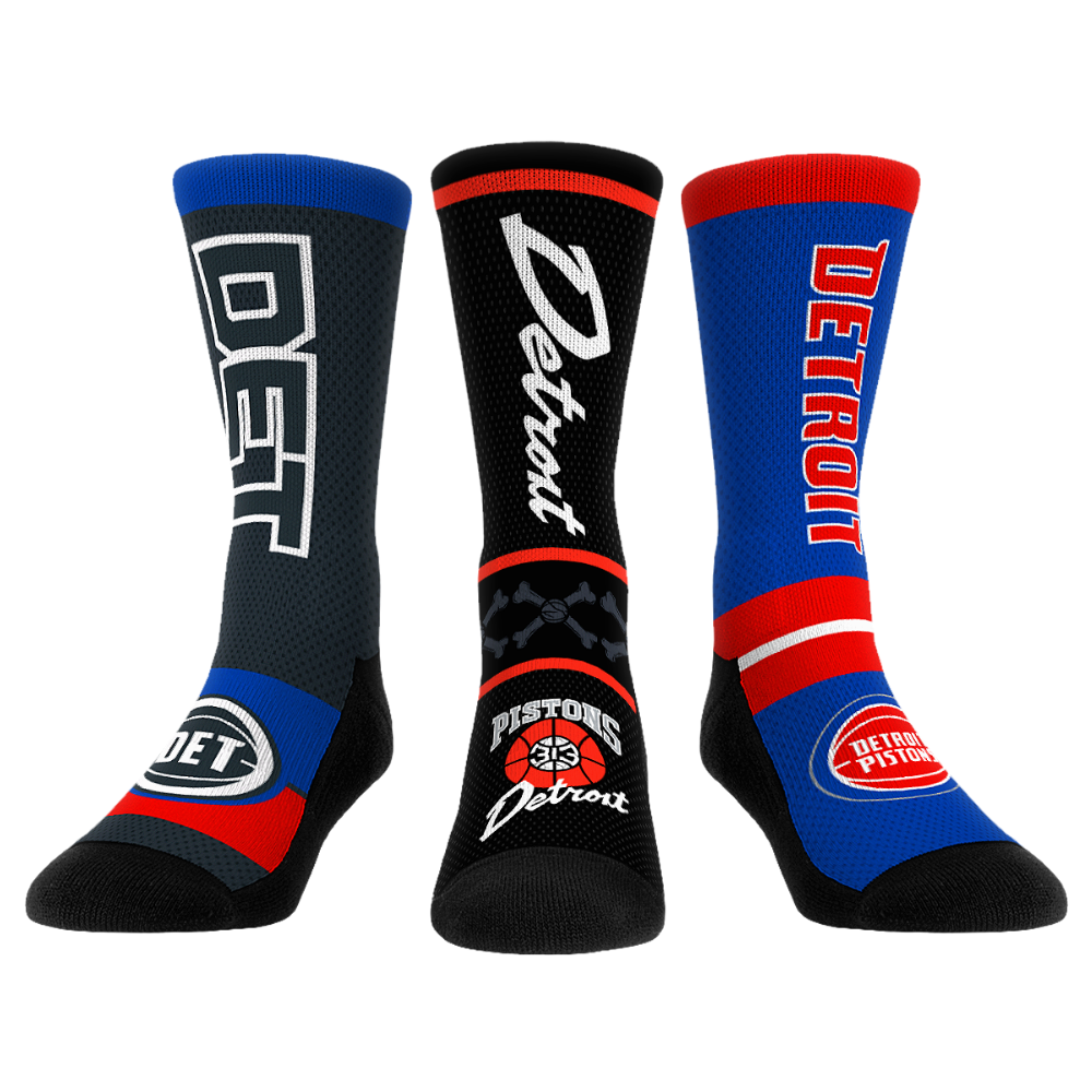Detroit Pistons - Ultimate Jersey - 3-Pack Crew Socks