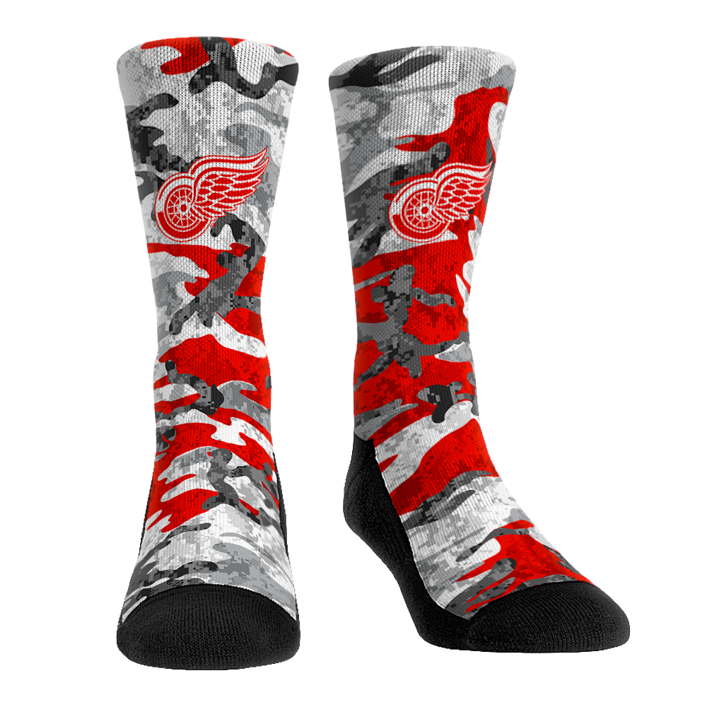 Detroit Red Wings - What the Camo Crew Socks