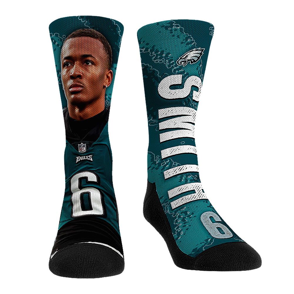 DeVonta Smith - Philadelphia Eagles - Big Player Crew Socks