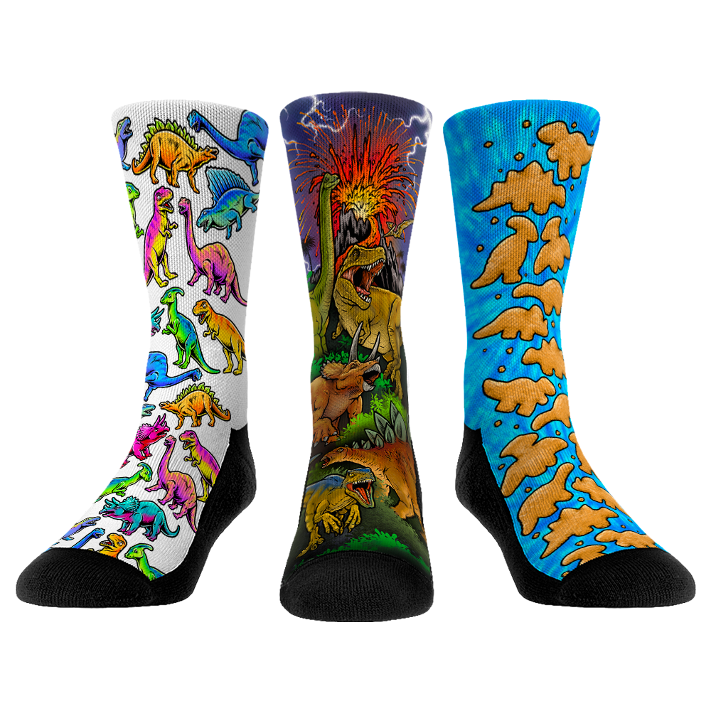 Dinosaurs 3-Pack Crew Socks