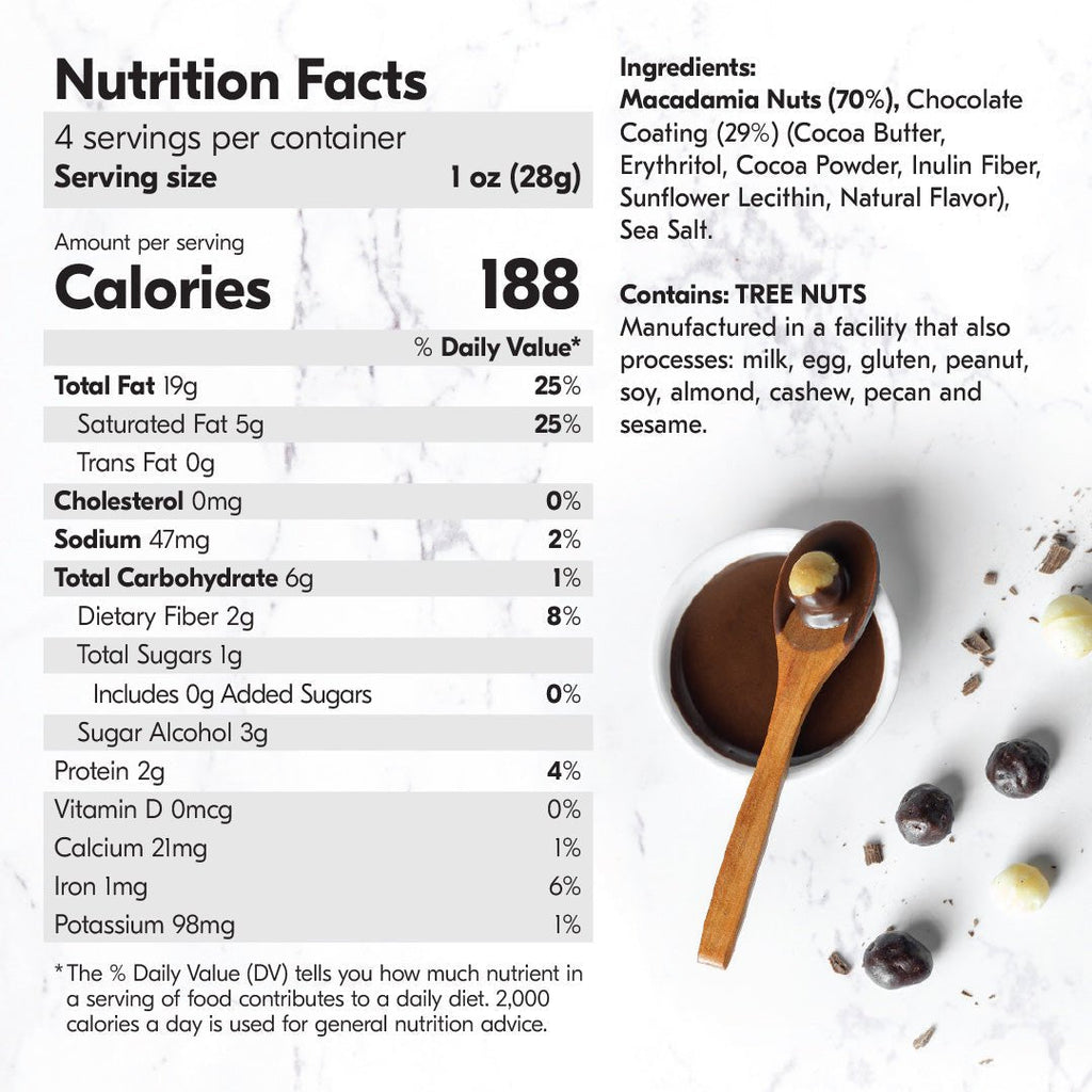 Chocolate Dipped Macadamia Nuts (4 oz x 6 Bags)