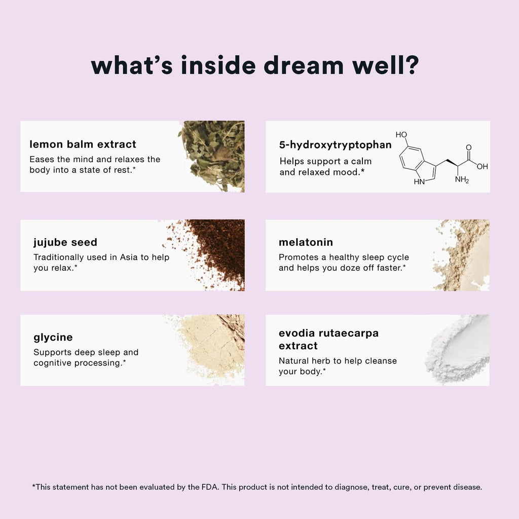 dream well | 12 or 24 Pack Guava-Flavored Sleep Supplement 3.4oz.