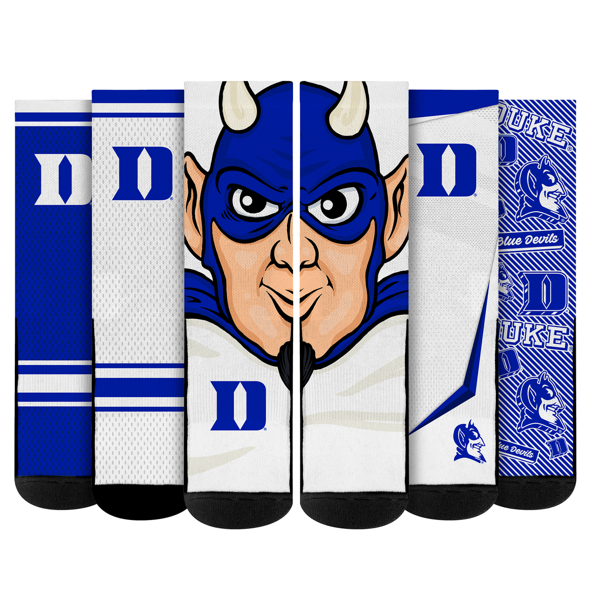 Duke Blue Devils - Super Fan Crew Socks 5-Pack