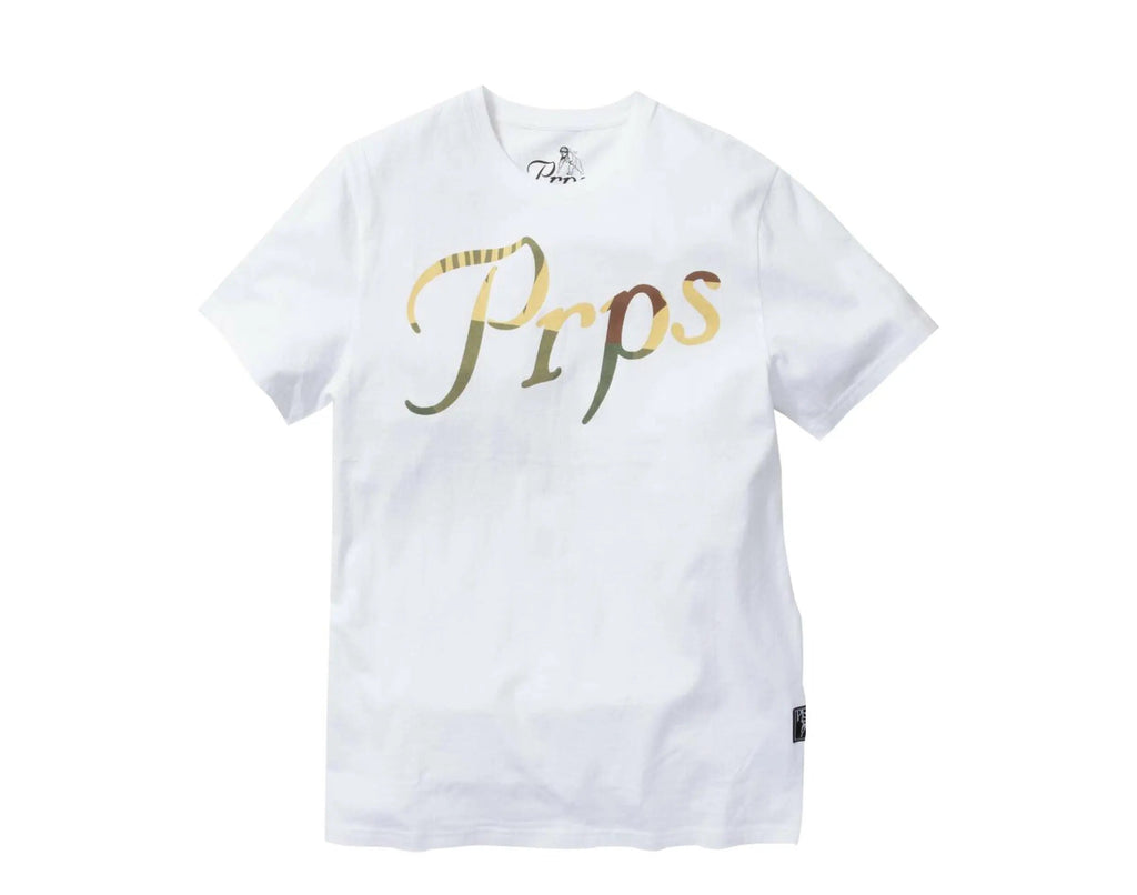 PRPS Lenox Classic Logo Camo Graphic Men T‑Shirt White/Camouflage