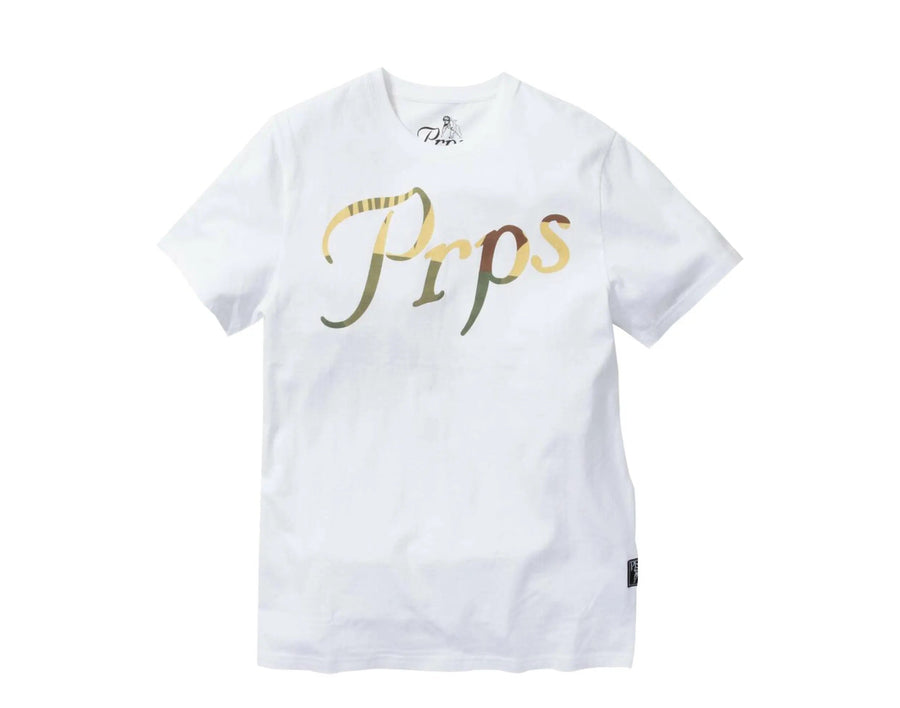 PRPS Lenox Classic Logo Camo Graphic Men T‑Shirt White/Camouflage