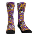 ECU Pirates - Logo Sketch Purple Crew Socks