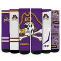 ECU Pirates - Super Fan Crew Socks 5-Pack