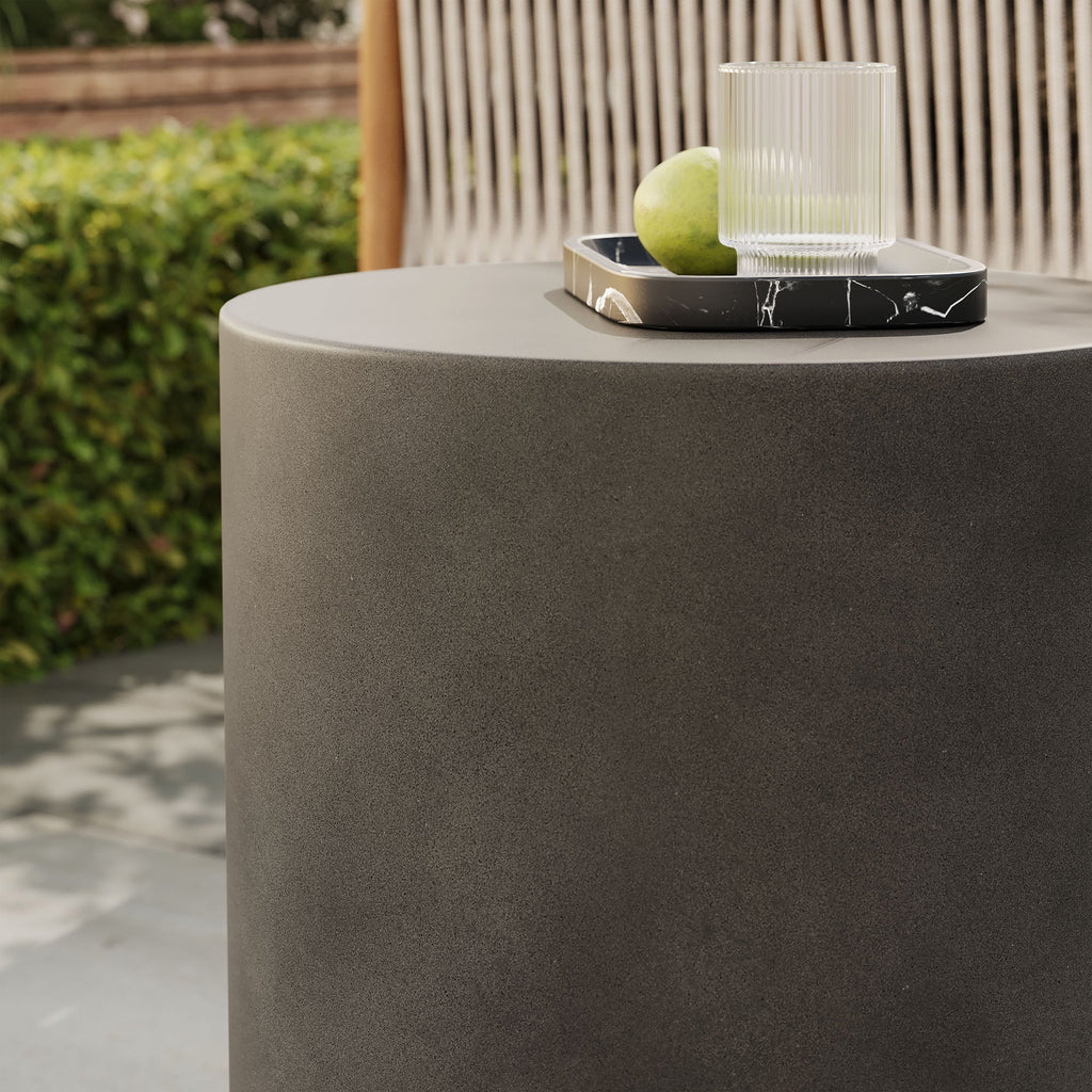 WONDERWALL 'Une Collection' Brion Indoor-Outdoor Patio Concrete Stool by Modway