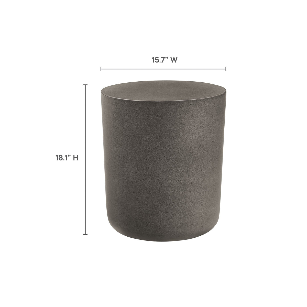 WONDERWALL 'Une Collection' Brion Indoor-Outdoor Patio Concrete Stool by Modway