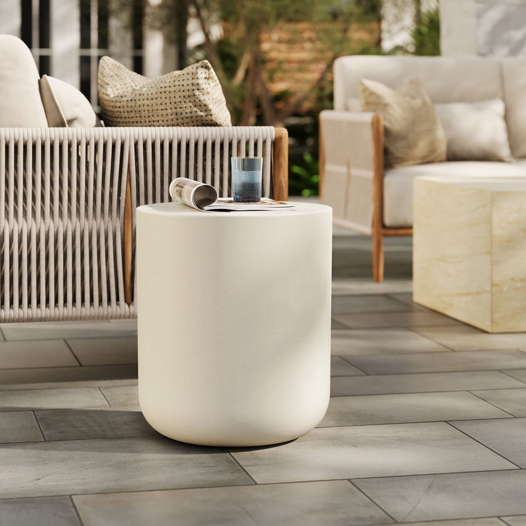 WONDERWALL 'Une Collection' Brion Indoor-Outdoor Patio Concrete Stool by Modway